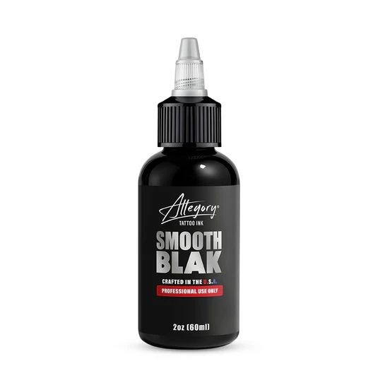 Allegory SMOOTH BLAK - черная краска для татуировки (2oz) alsmblk2oz